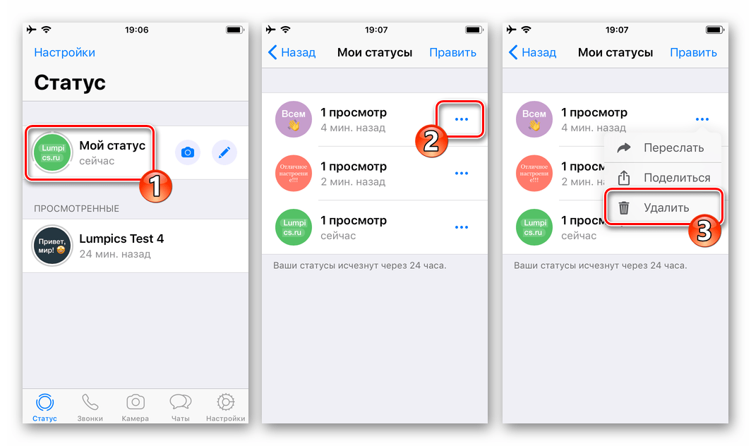 Сохраняются статусы в ватсап. Как удалить статус в WHATSAPP В iphone. Как удалить статус в ватсап. Как в версапе убрать статус. Как убрать статус в ватсапе.