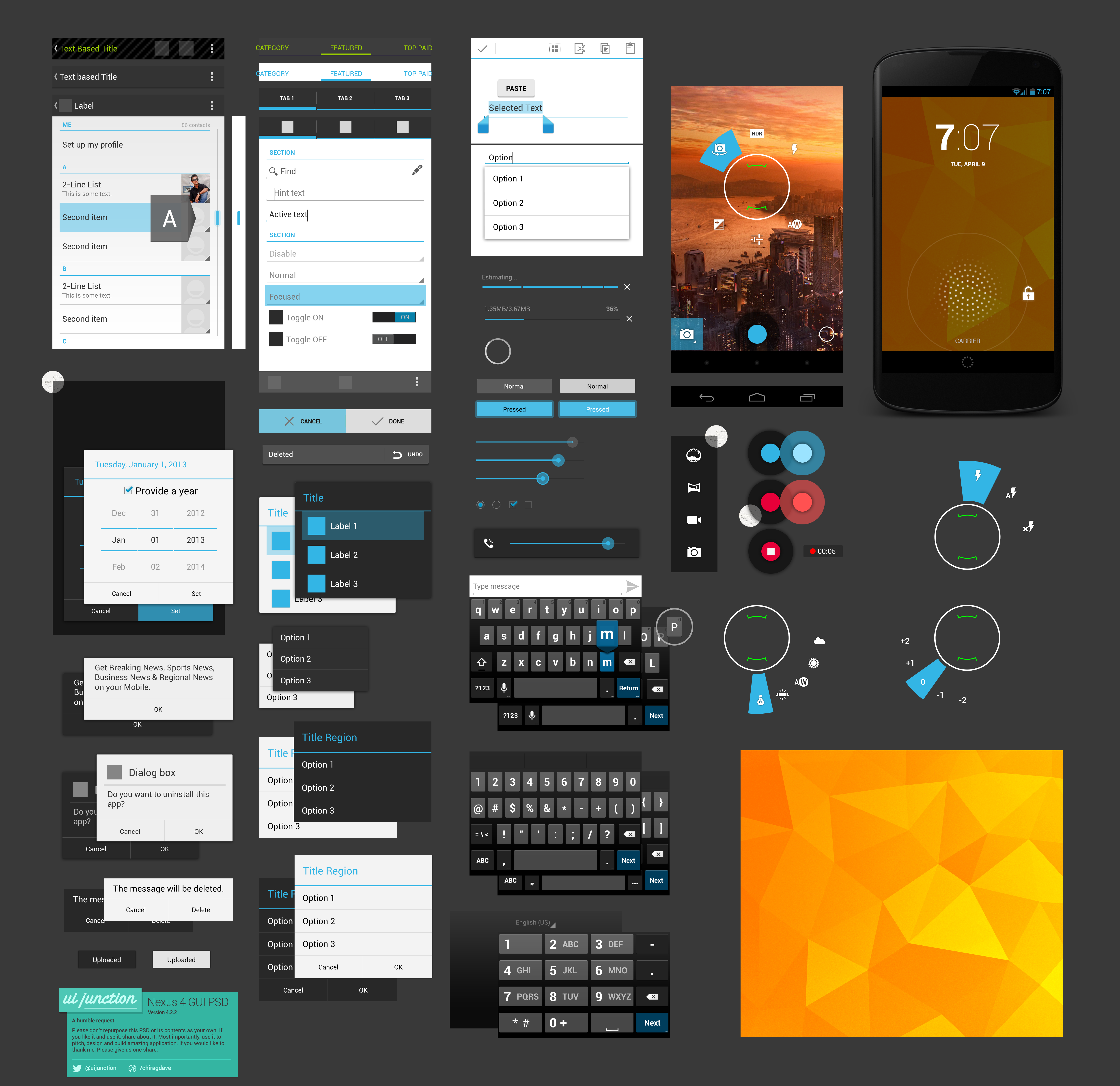 Android UI Design Kit