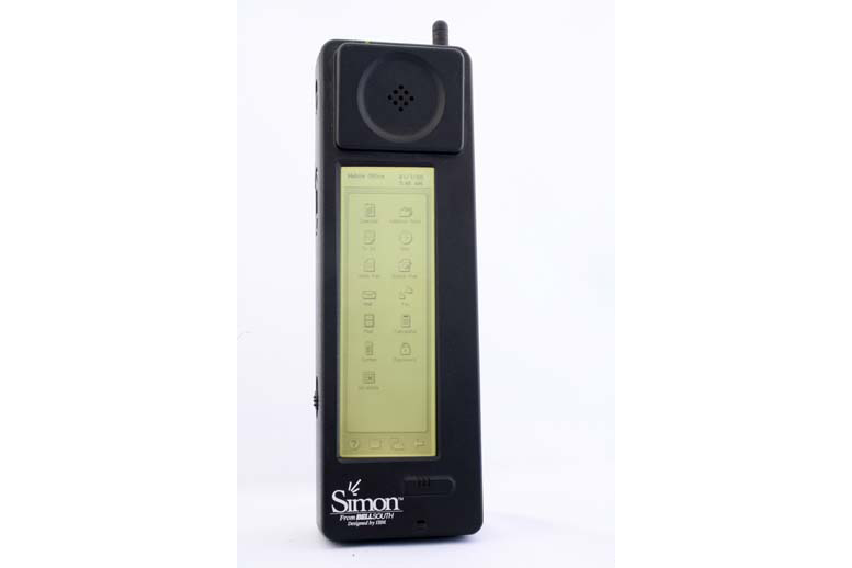 Первый в мире сенсорный. Смартфон IBM Simon. Первый смартфон Simon, IBM. IBM Simon personal Communicator (1993 год). Первый сенсорный телефон IBM Simon.